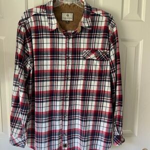 Legendary Whitetails Shirt Mens 2 XL Red Plaid Flannel Long Sleeve Butto…